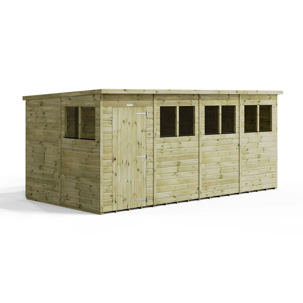 16x8 Premium Powersheds Pent
