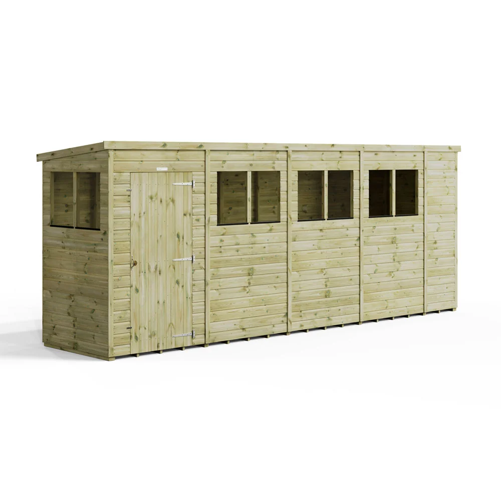 18x4 Premium Powersheds Pent