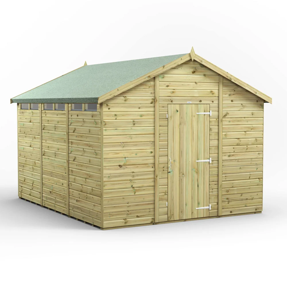 12x10 Premium Powersheds Security Apex