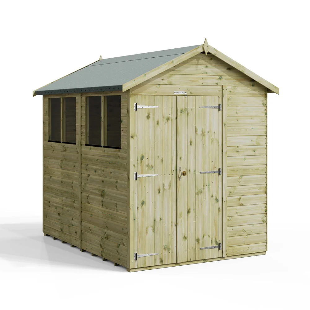 8x6 Premium Powersheds Apex Double Doors