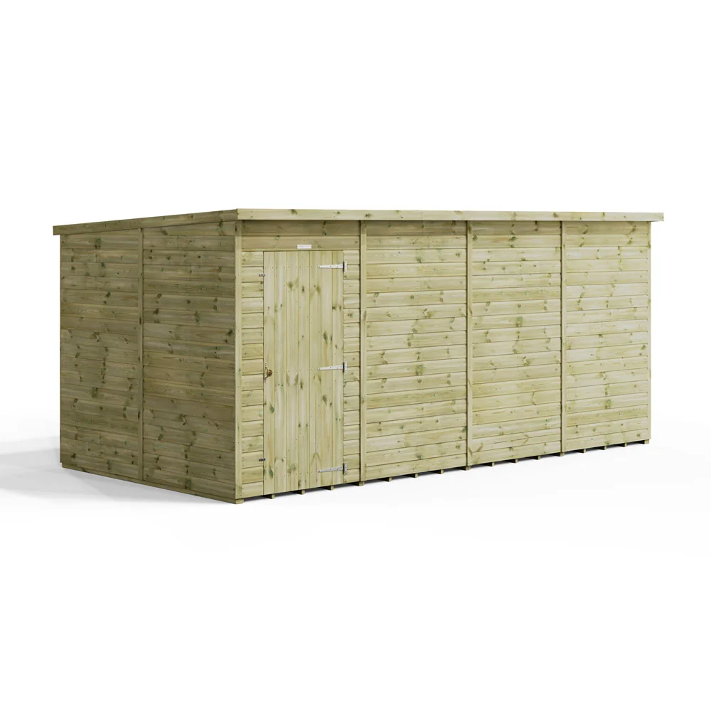 16x8 Premium Powersheds Windowless Pent