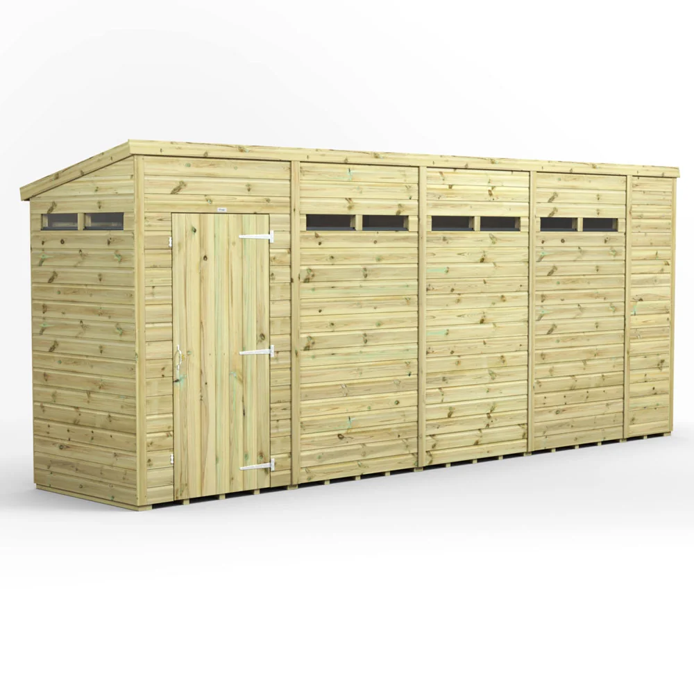 18x4 Premium Powersheds Security Pent