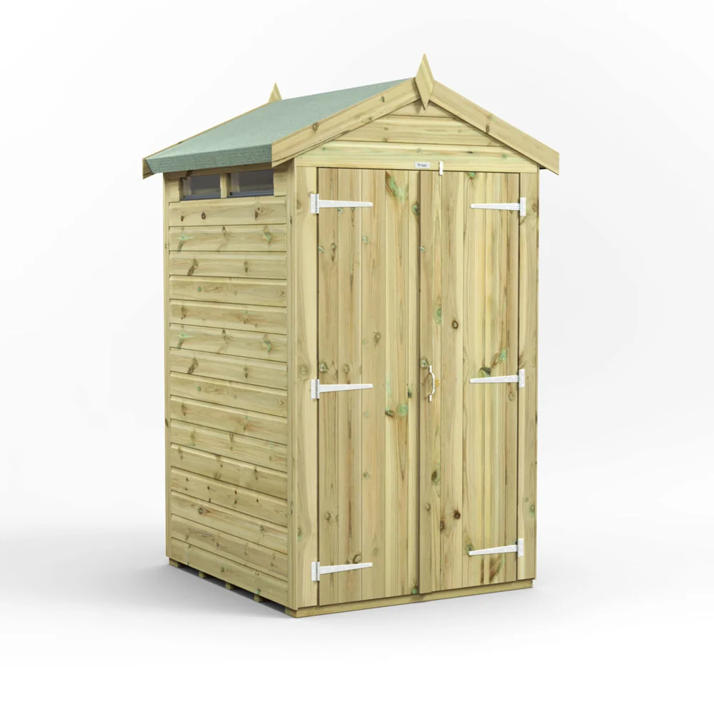 4x4 Premium Powersheds Security Apex Double Doors