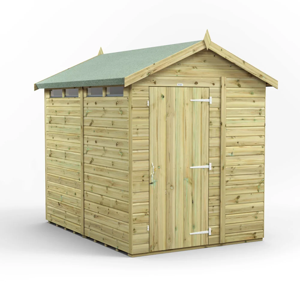 8x6 Premium Powersheds Security Apex