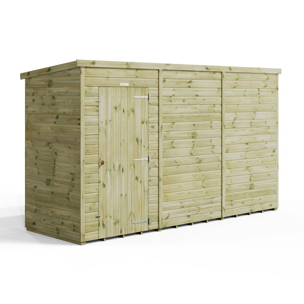 12x4 Premium Powersheds Pent No Windows
