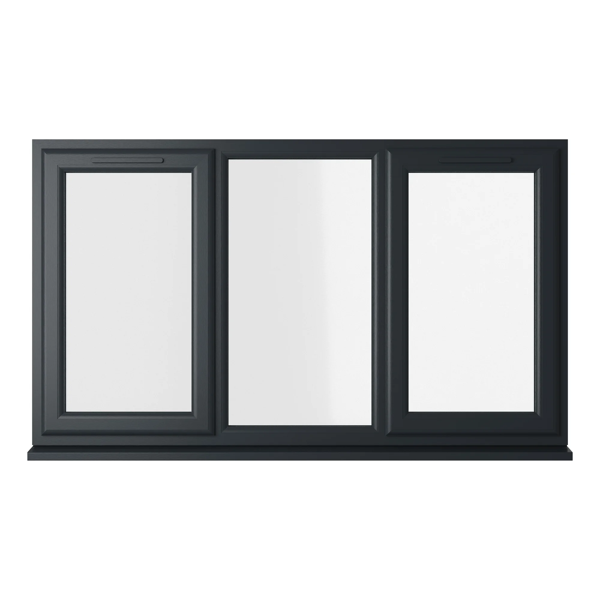 Crystal Triple Glazed uPVC Grey/White Window Left & Right Hung 1770mm x 1190mm Clear