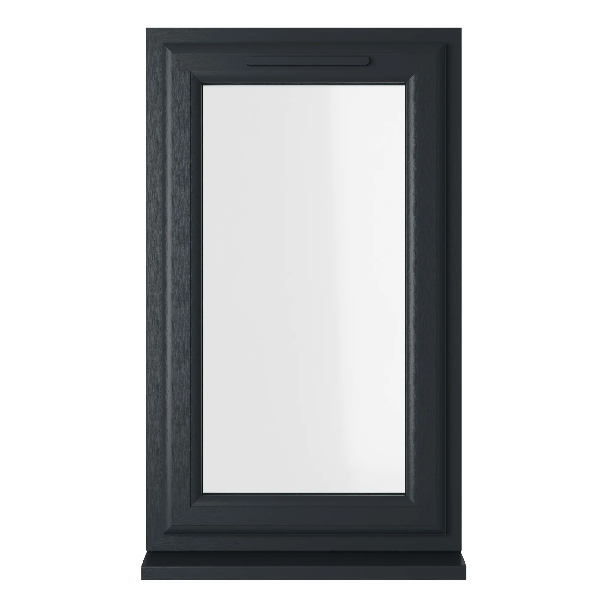 Crystal Triple Glazed uPVC Grey/White Window Right Hung 610mm x 1190mm Clear