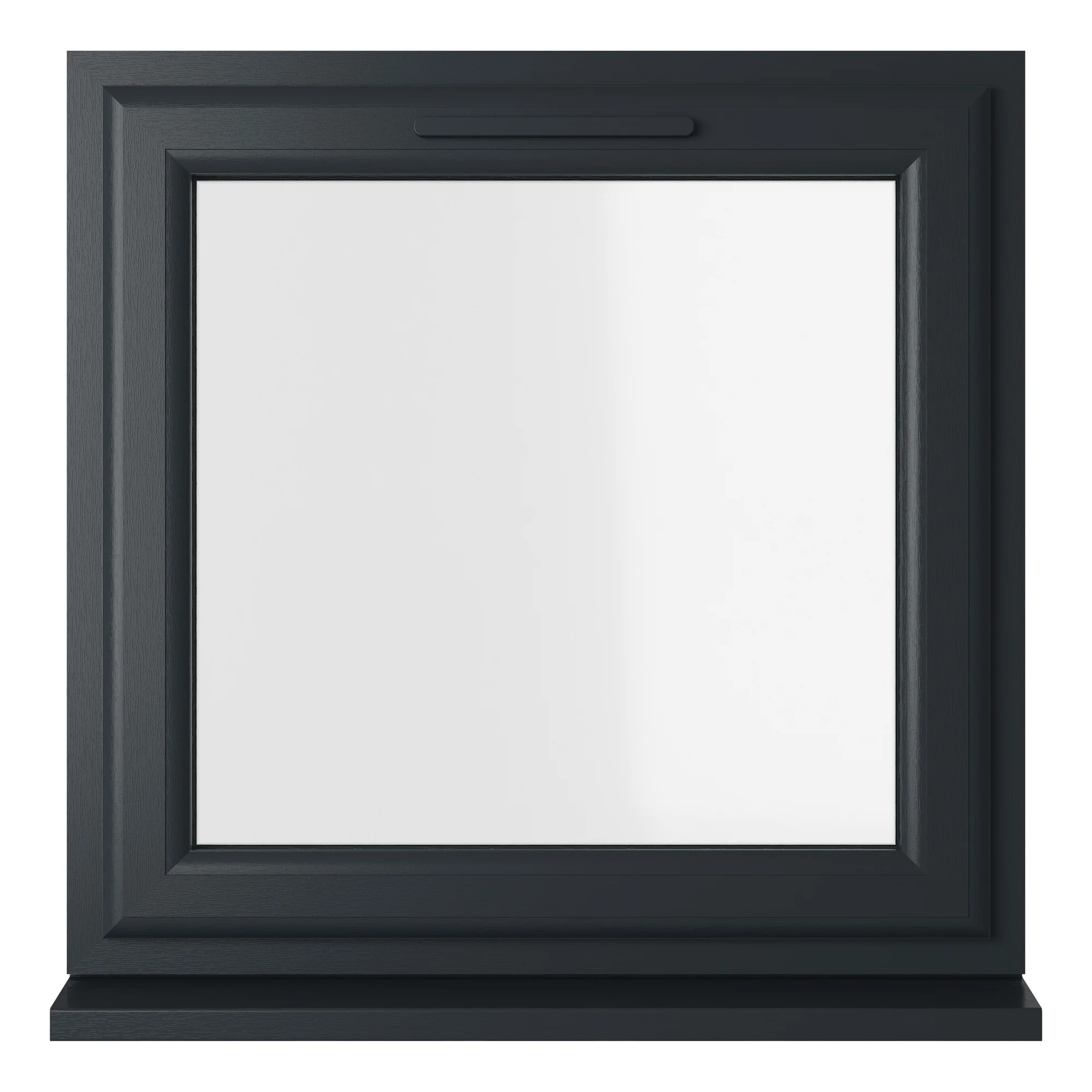 Crystal Triple Glazed uPVC Grey/White Window Top Hung 610mm x 610mm Clear