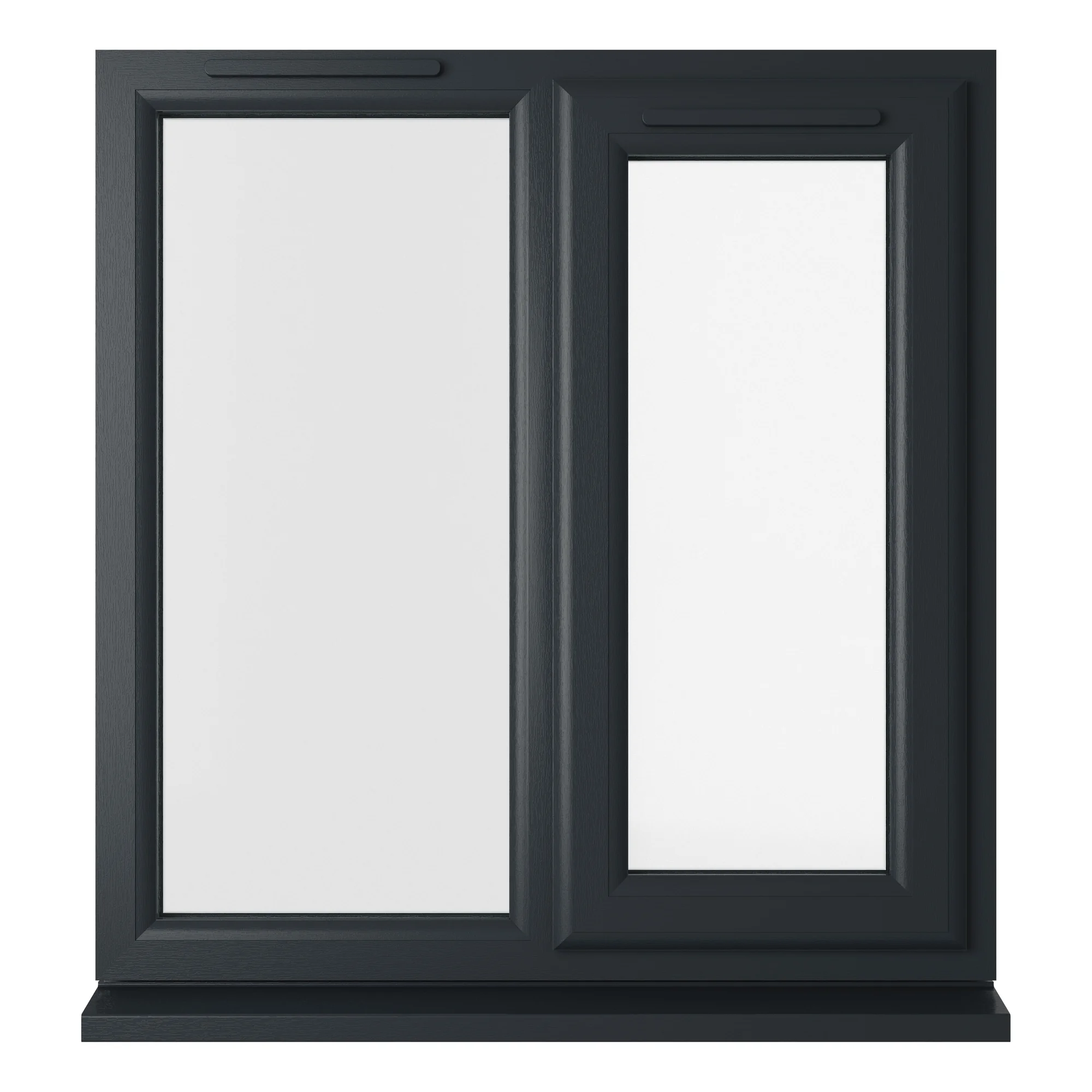 Crystal Triple Glazed uPVC Grey/White Window Right Hung 905mm x 965mm Clear