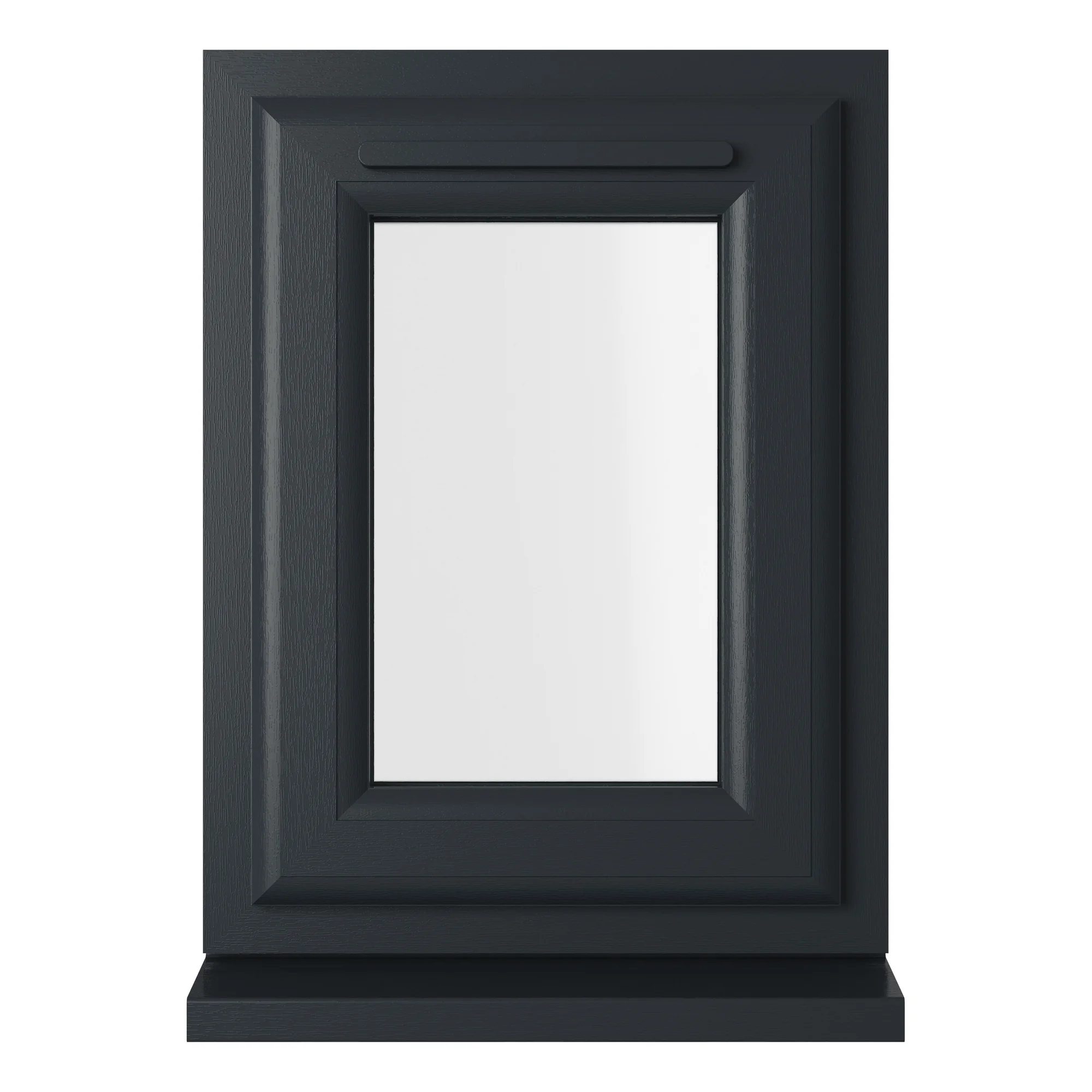 Crystal Triple Glazed uPVC Grey/White Window Top Hung 440mm x 610mm Clear