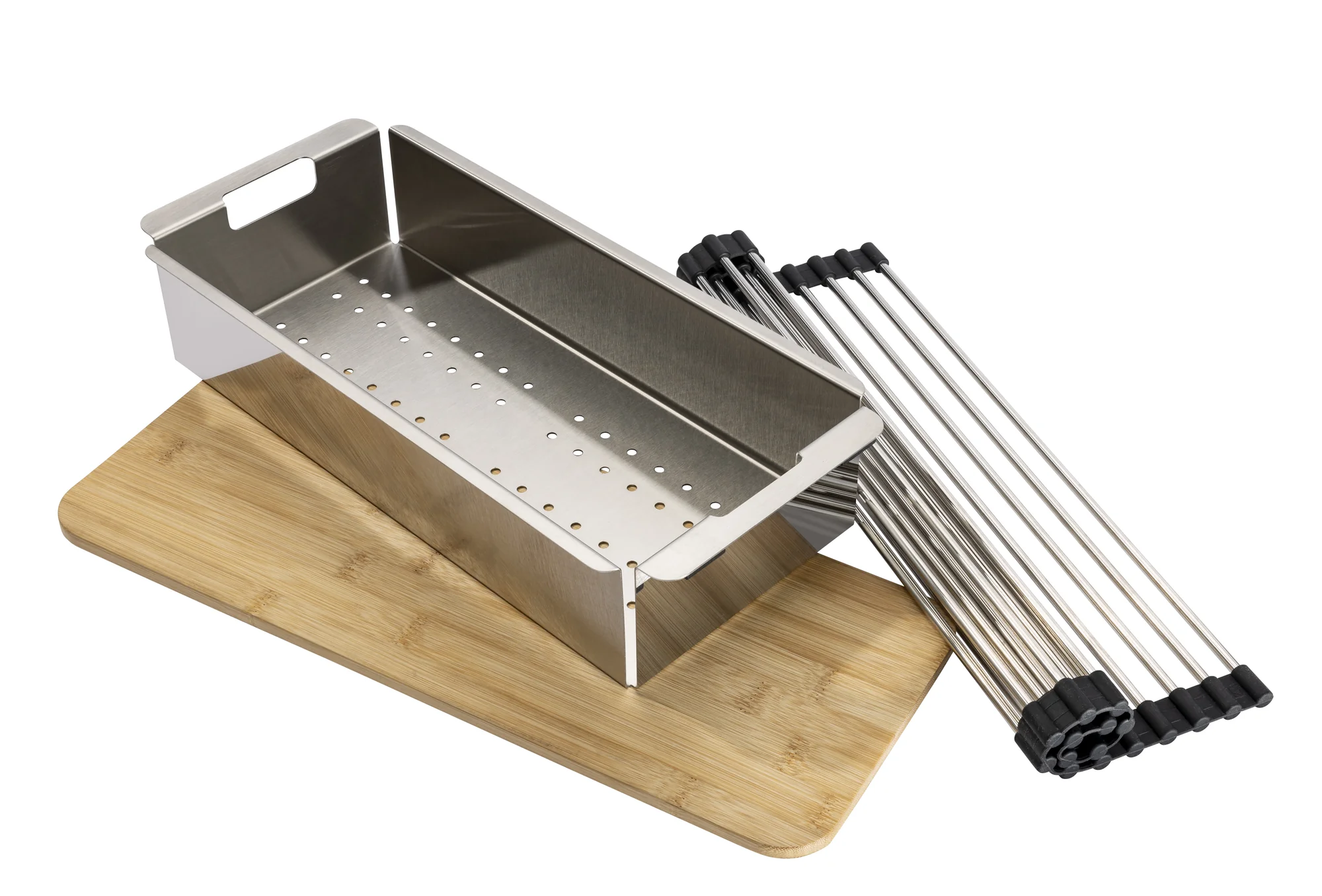 Abode AX1142 Sink Accessory Trio with Board, Colander and Rack