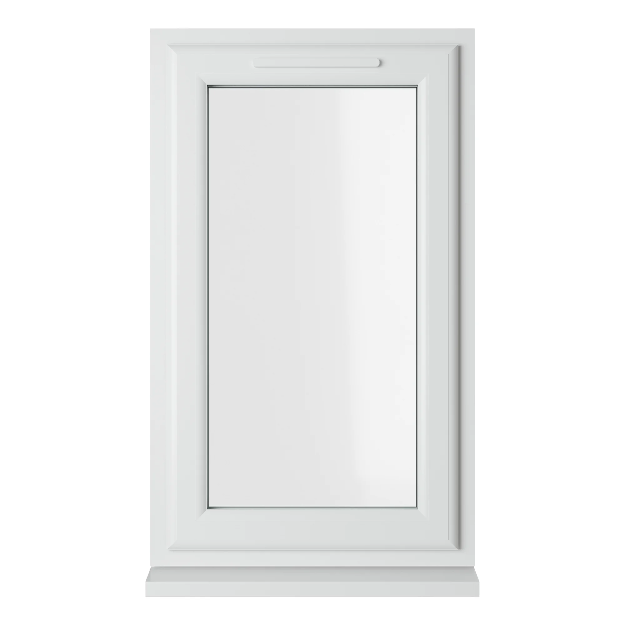 Crystal Triple Glazed uPVC Window White Right Hung 610mm x 1115mm Clear