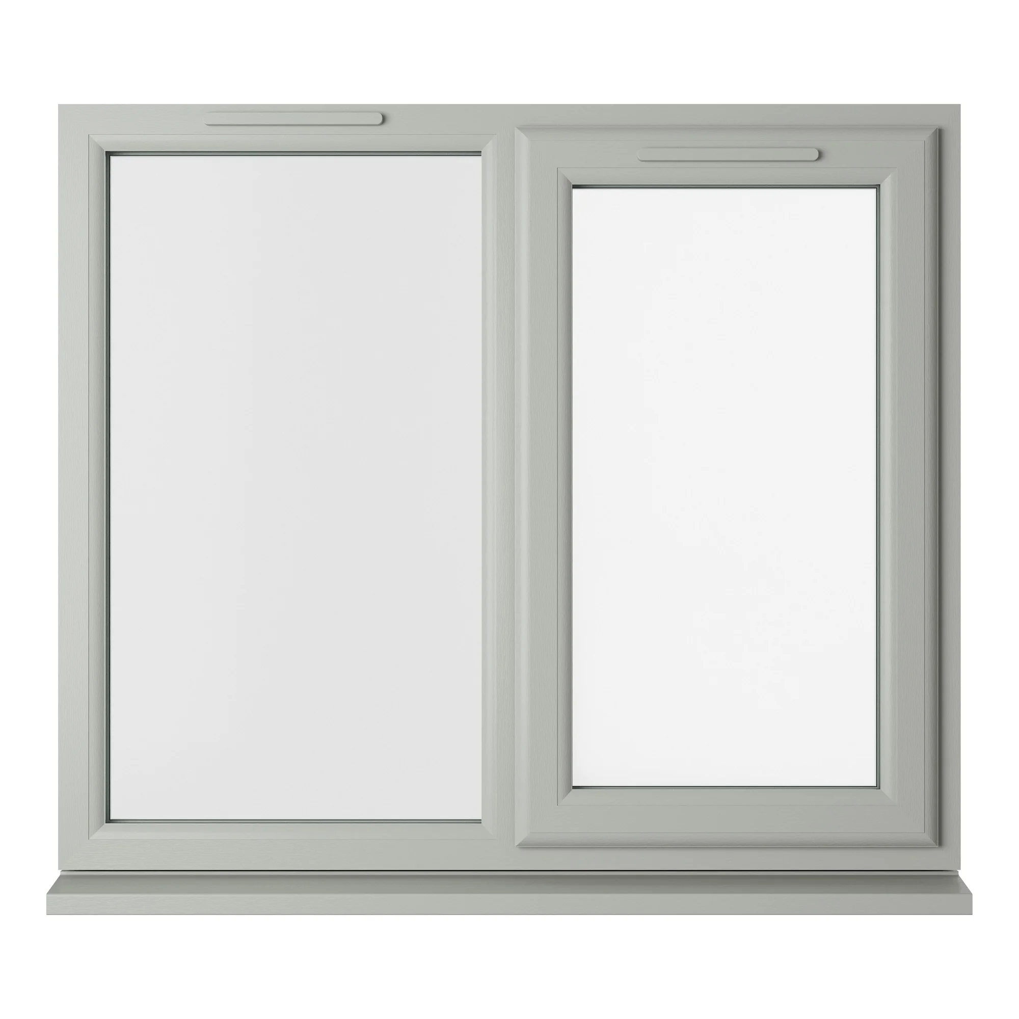Crystal Double Glazed uPVC Window Agate/White Right Hung 1115mm x 1109mm Clear