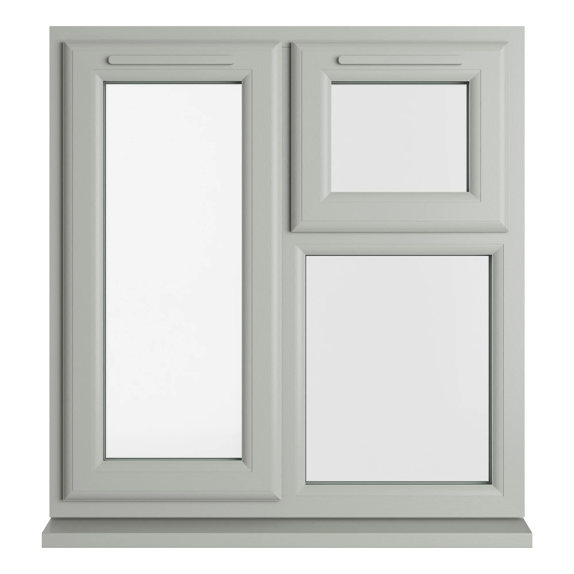 Crystal Triple Glazed uPVC Window Agate/White Left Hung 905mm x 965mm Clear