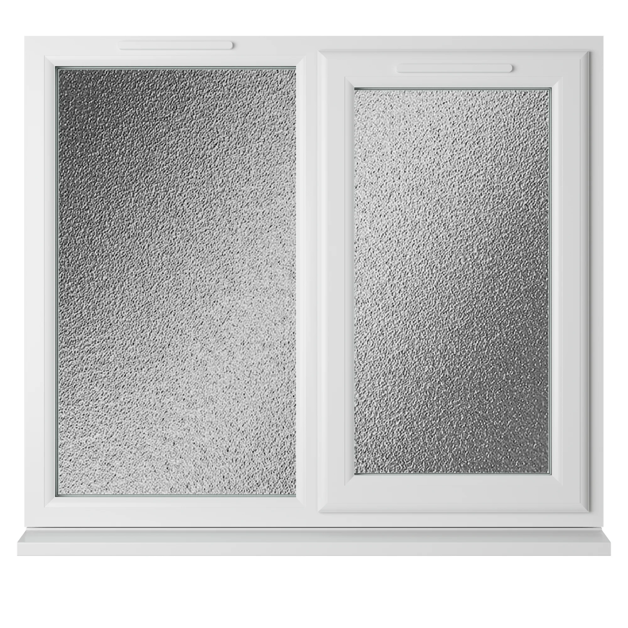 Crystal Triple Glazed uPVC Window White Right Hung 1190mm x 1190mm Obscure