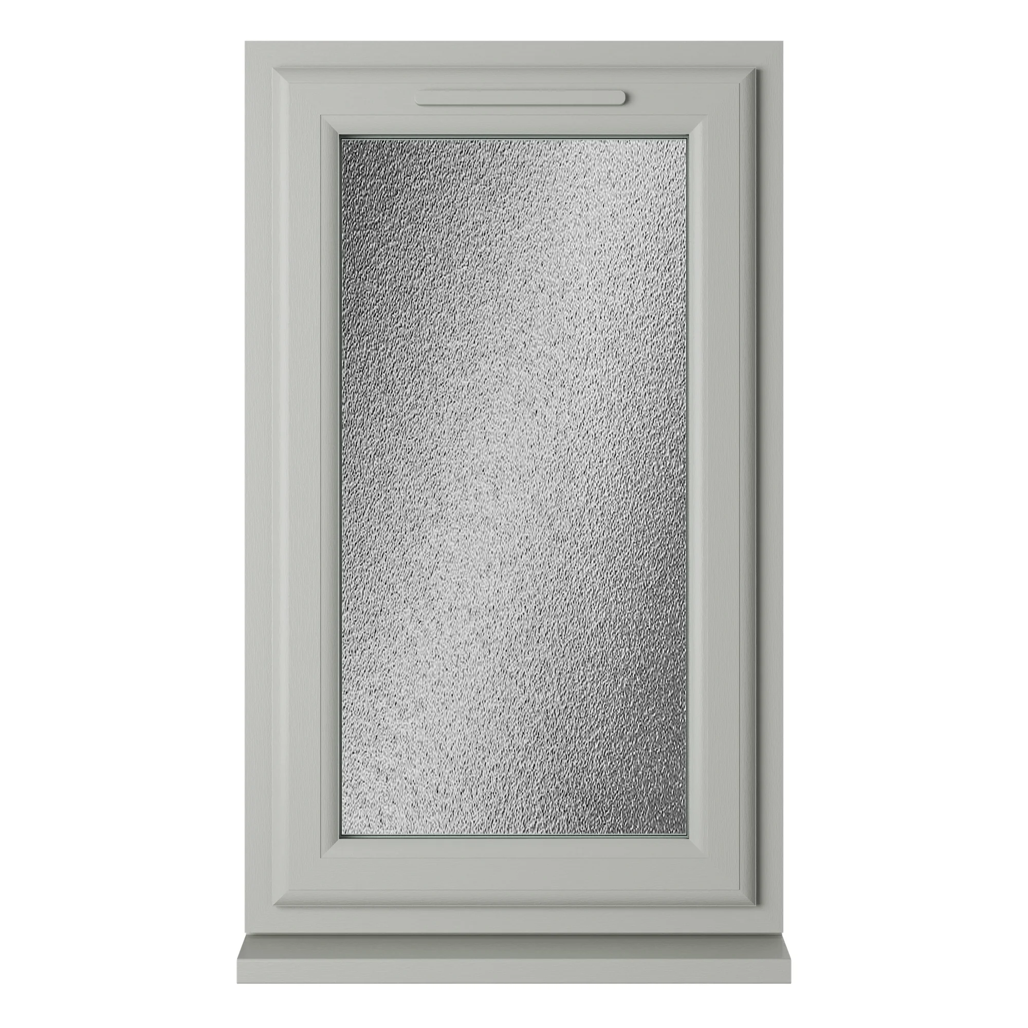 Crystal Triple Glazed uPVC Window Agate/White Right Hung 610mm x 1190mm Obscure