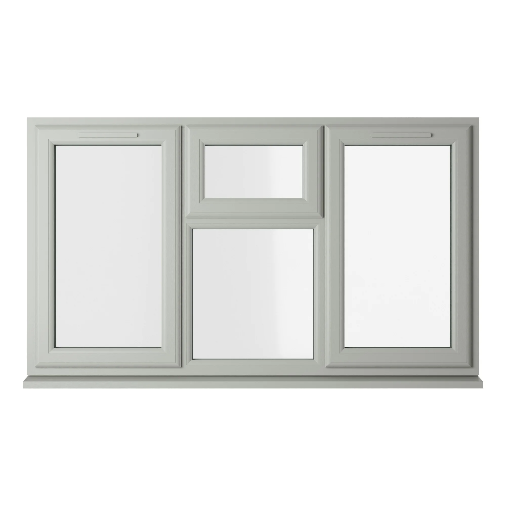 Crystal Triple Glazed uPVC Window Agate/White Left & Right Hung 1770mm x 965mm Clear