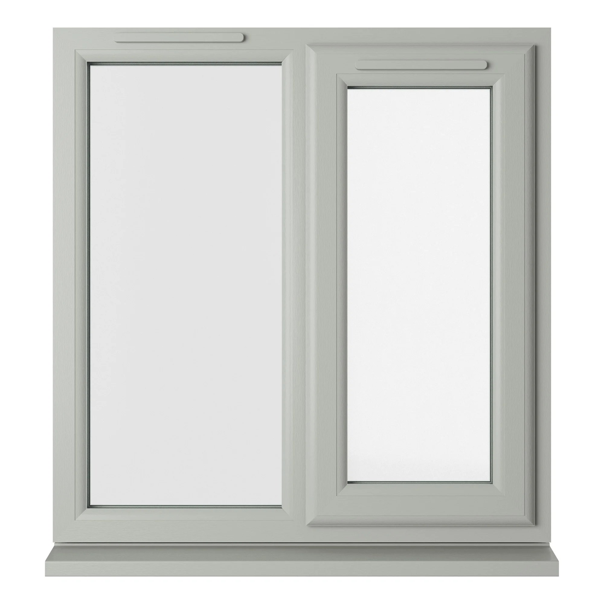 Crystal Double Glazed uPVC Window Agate/White Right Hung 965mm x 905mm Clear