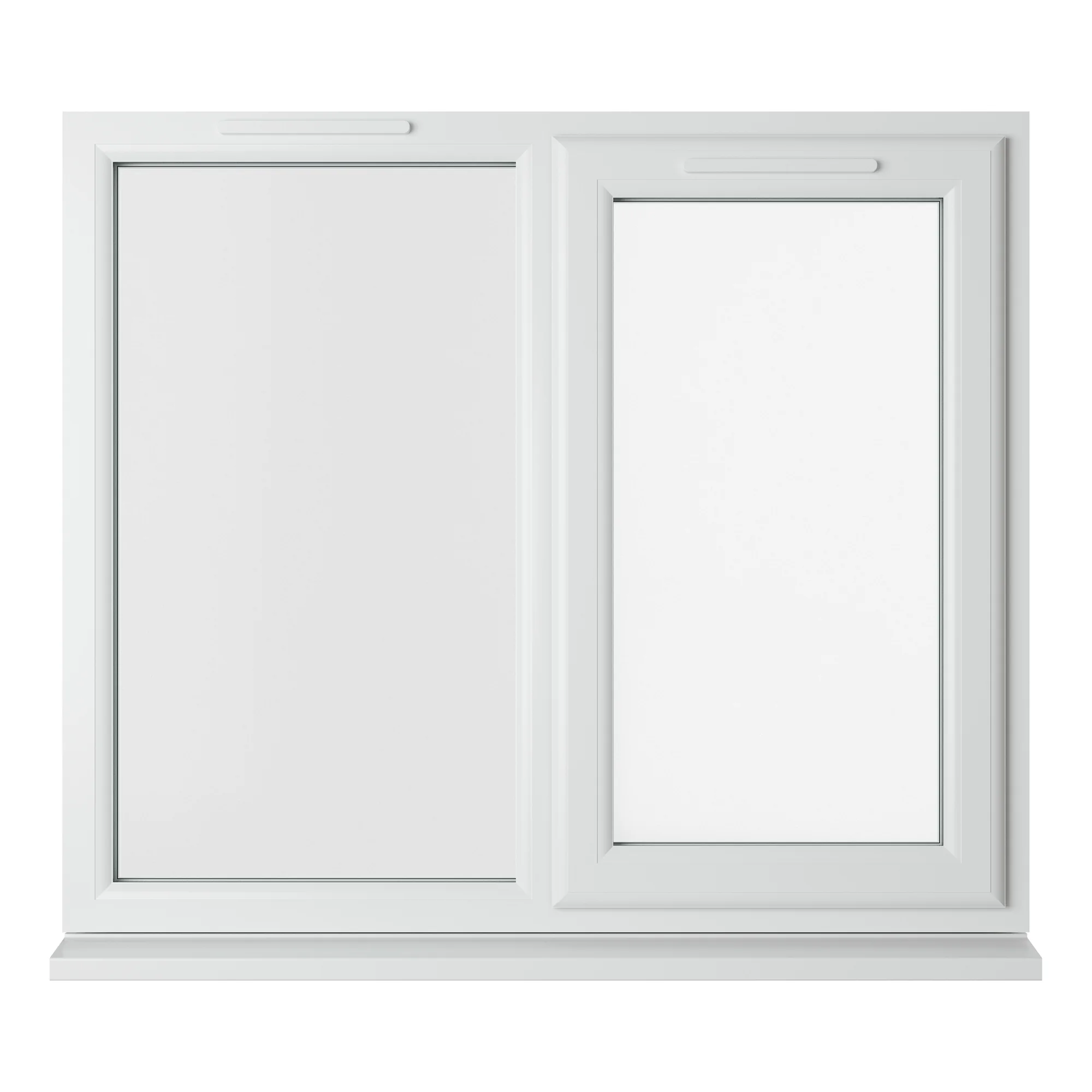 Crystal Triple Glazed uPVC Window White Right Hung 1190mm x 1190mm Clear