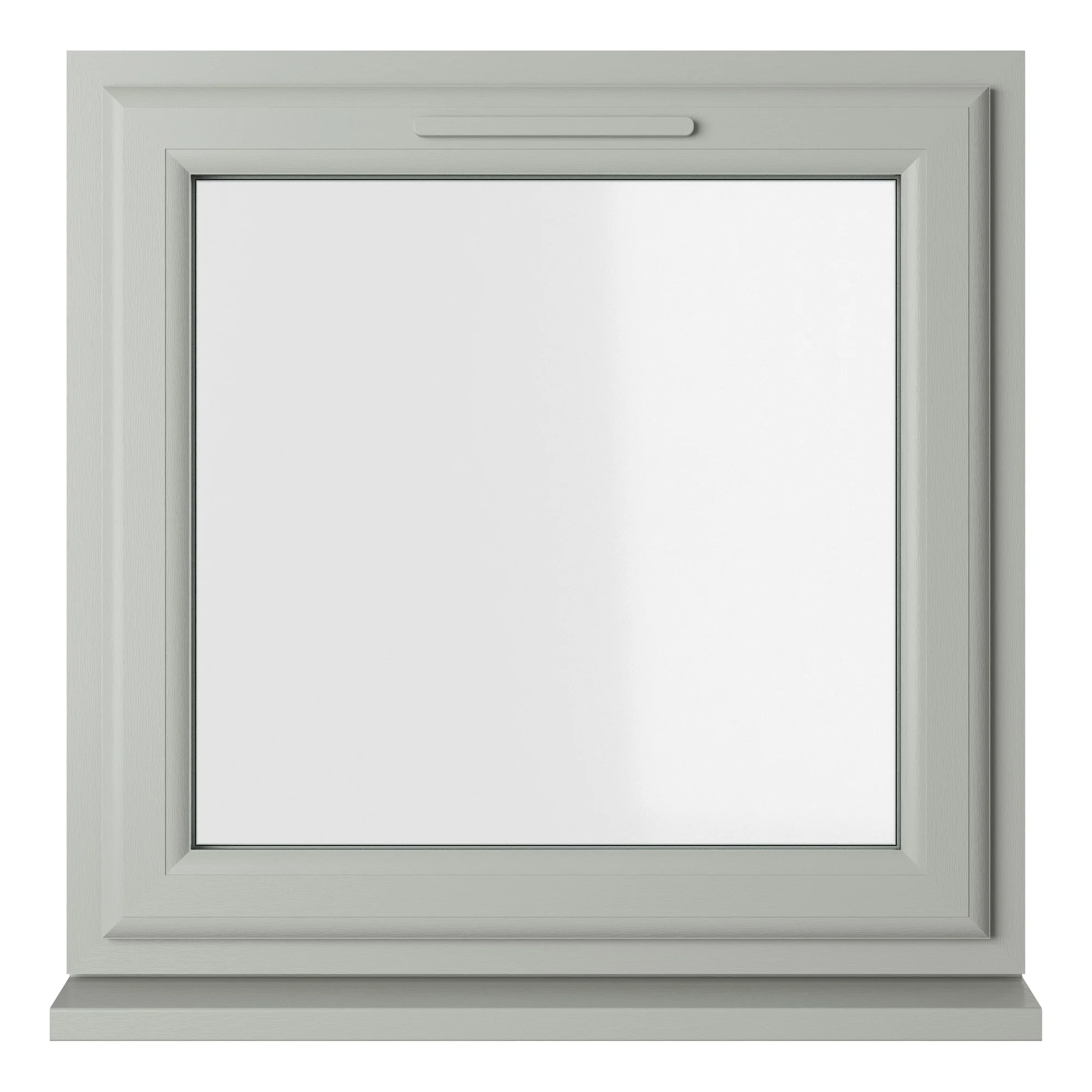 Crystal Triple Glazed uPVC Window Agate/White Top Hung 610mm x 610mm Clear