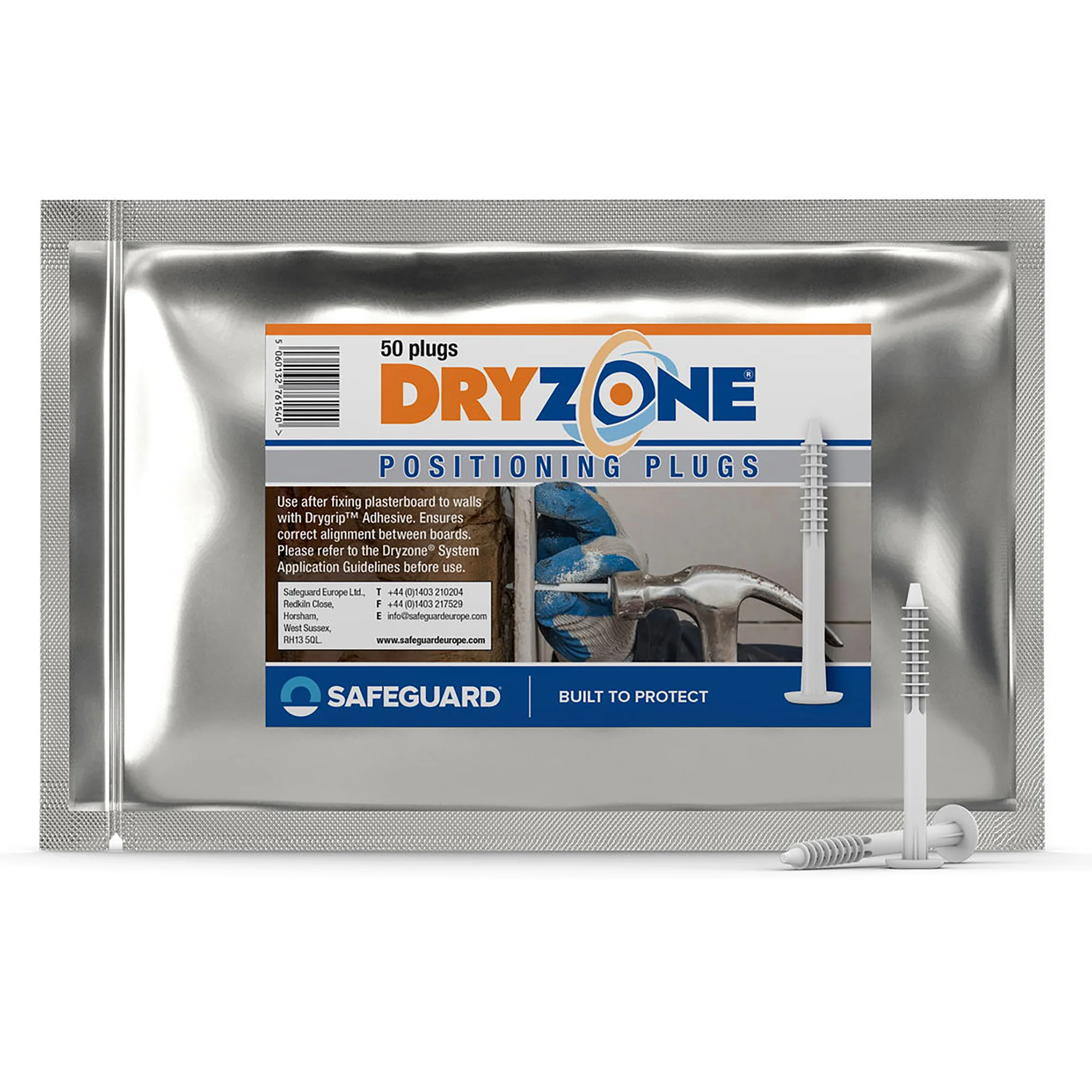 Safeguard Dryzone System Positioning Plugs White Pack of 50