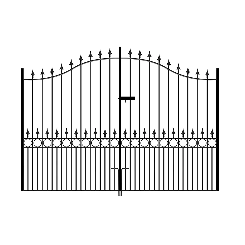 Balmoral Tall Bow Top Double Metal Driveway Gates 2082mm High