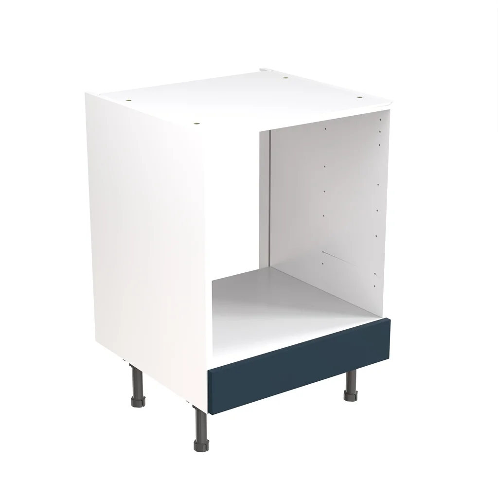 Flatpack 600 Oven Base Kitchen Cabinet J-Pull Shaker Ultra Matt Indigo Blue