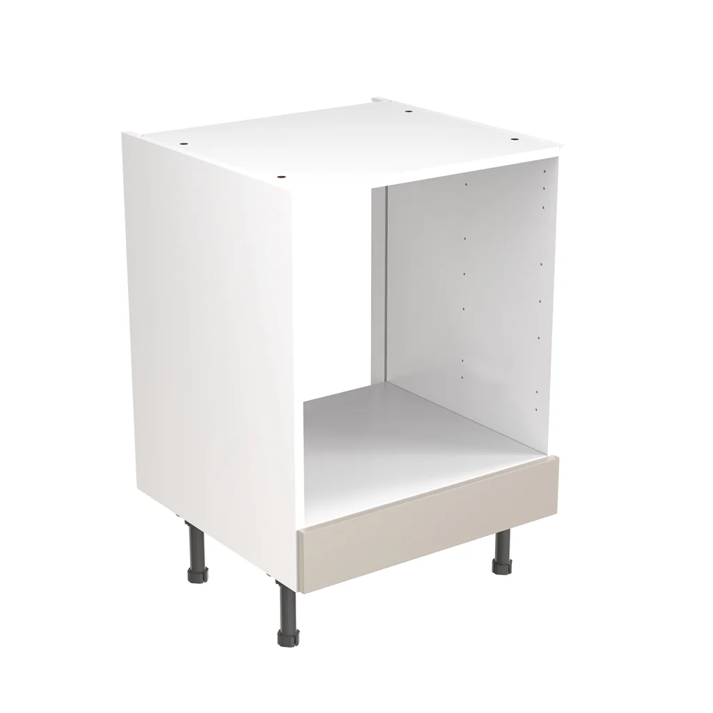 Flatpack 600 Oven Base Kitchen Cabinet Value Slab Standard Matt Light Grey