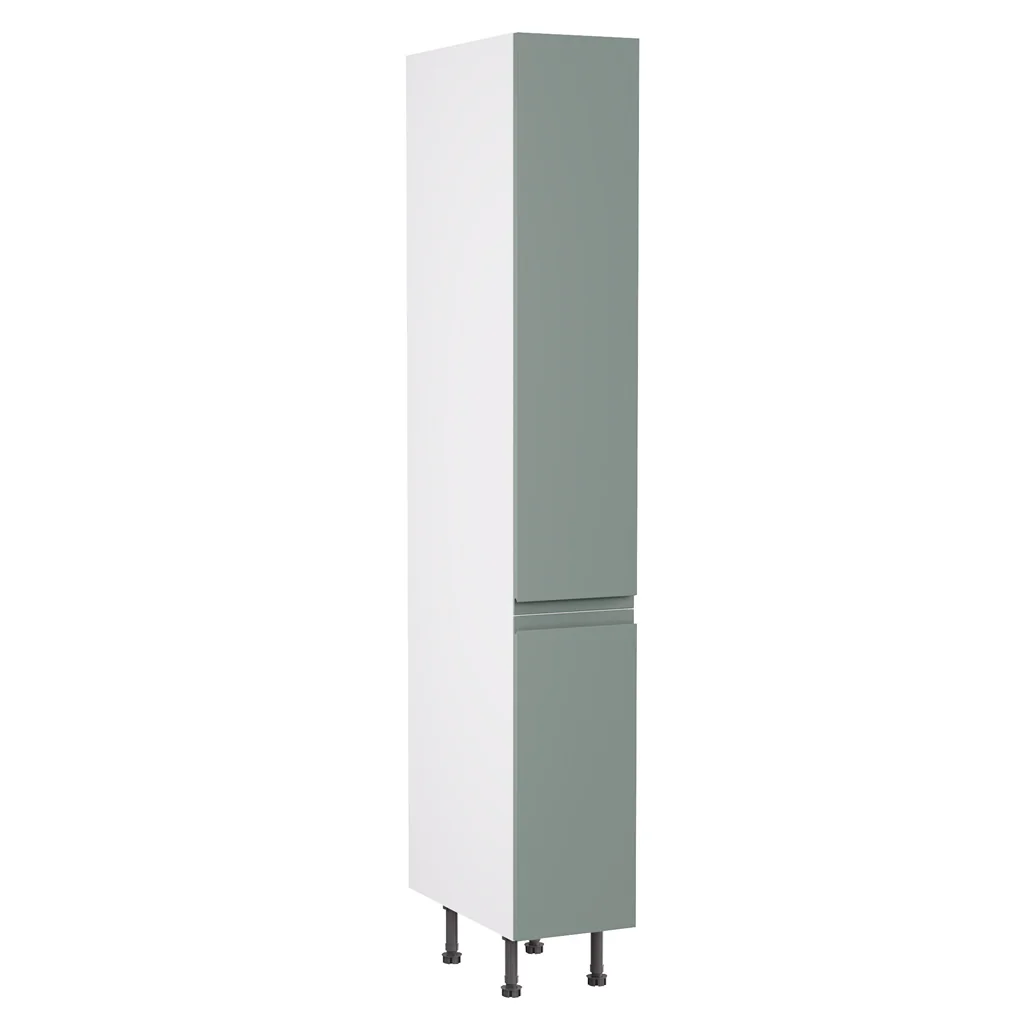 Flatpack 300 Pull & Swing Larder Cabinet J-Pull Ultra Matt Sage Green