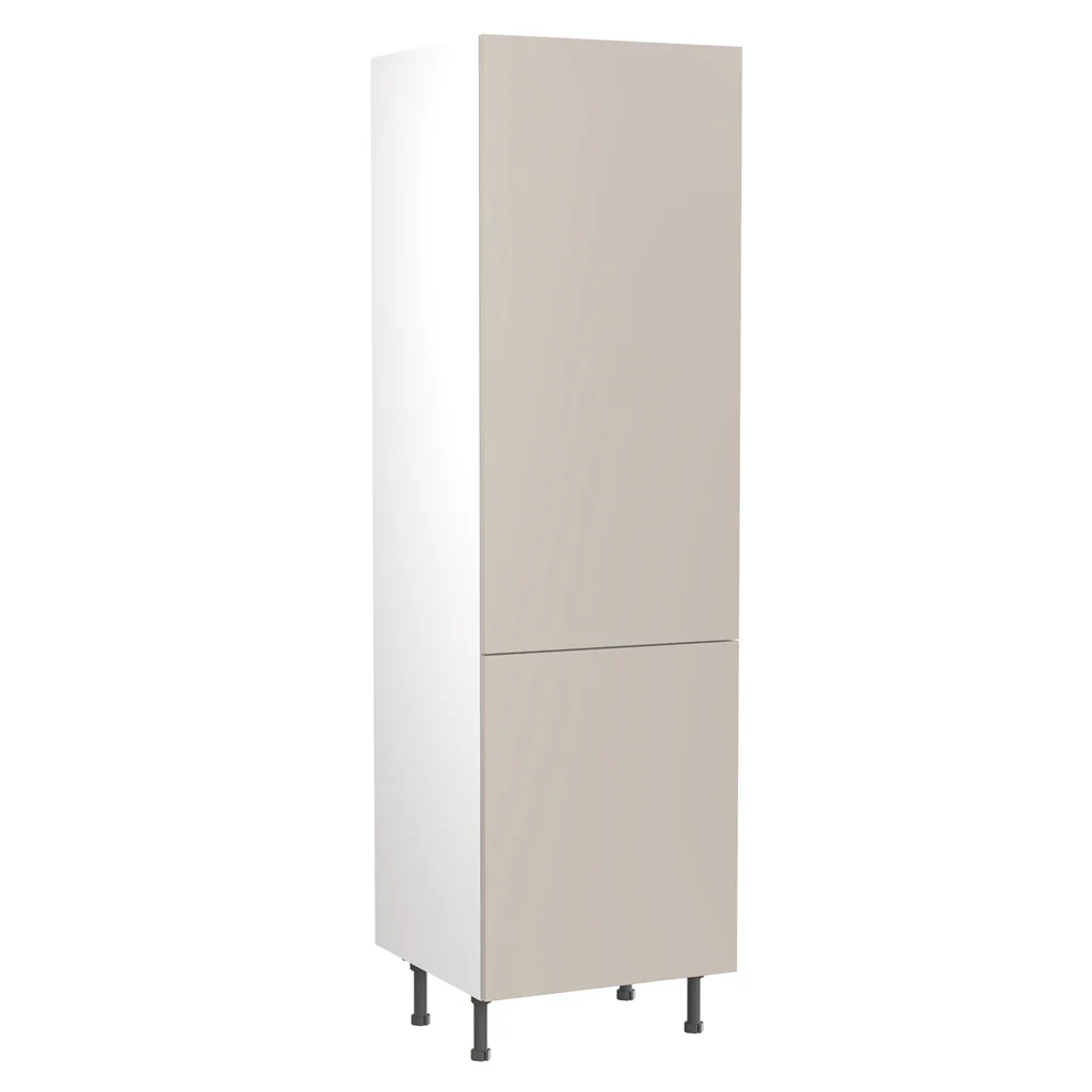 Flatpack 600 Larder Cabinet Value Slab Standard Matt Light Grey
