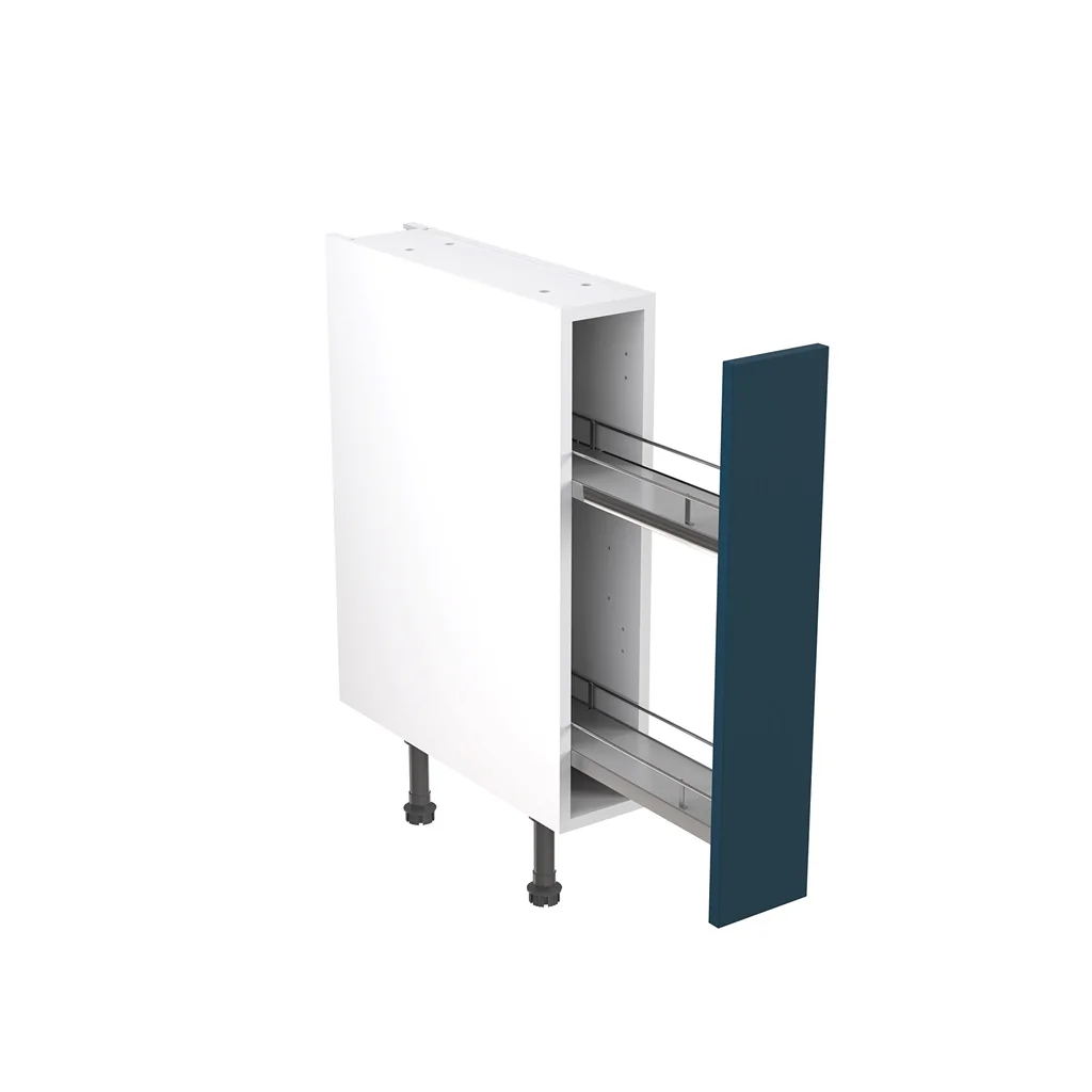 Flatpack 150 Base Kitchen Cabinet Pull-Out Slab Supermatt Blue