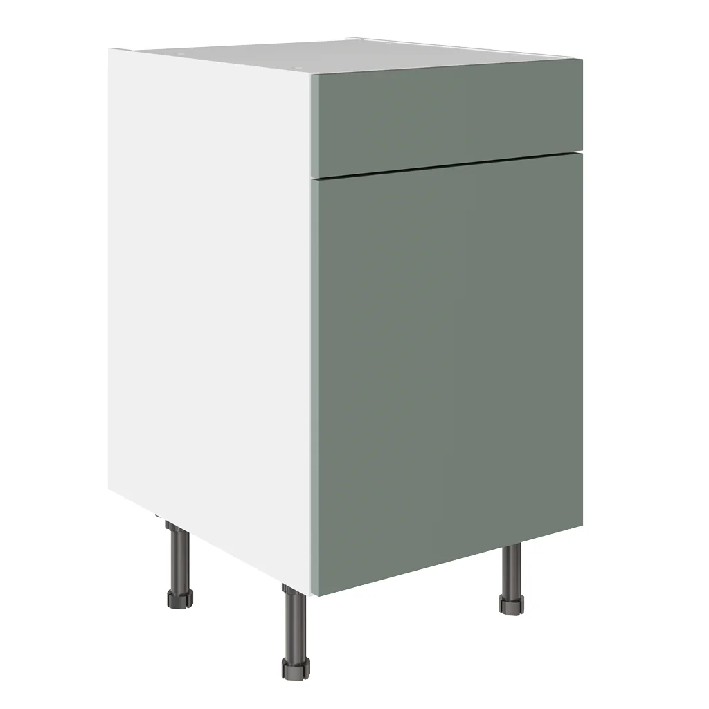 Flatpack 500 Drawerline Base Cabinet Slab Supermatt Agave Green