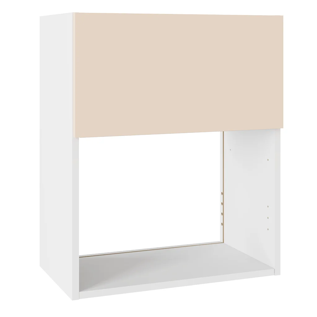 Flatpack 600 Microwave Wall Unit Slab Super Gloss Cashmere