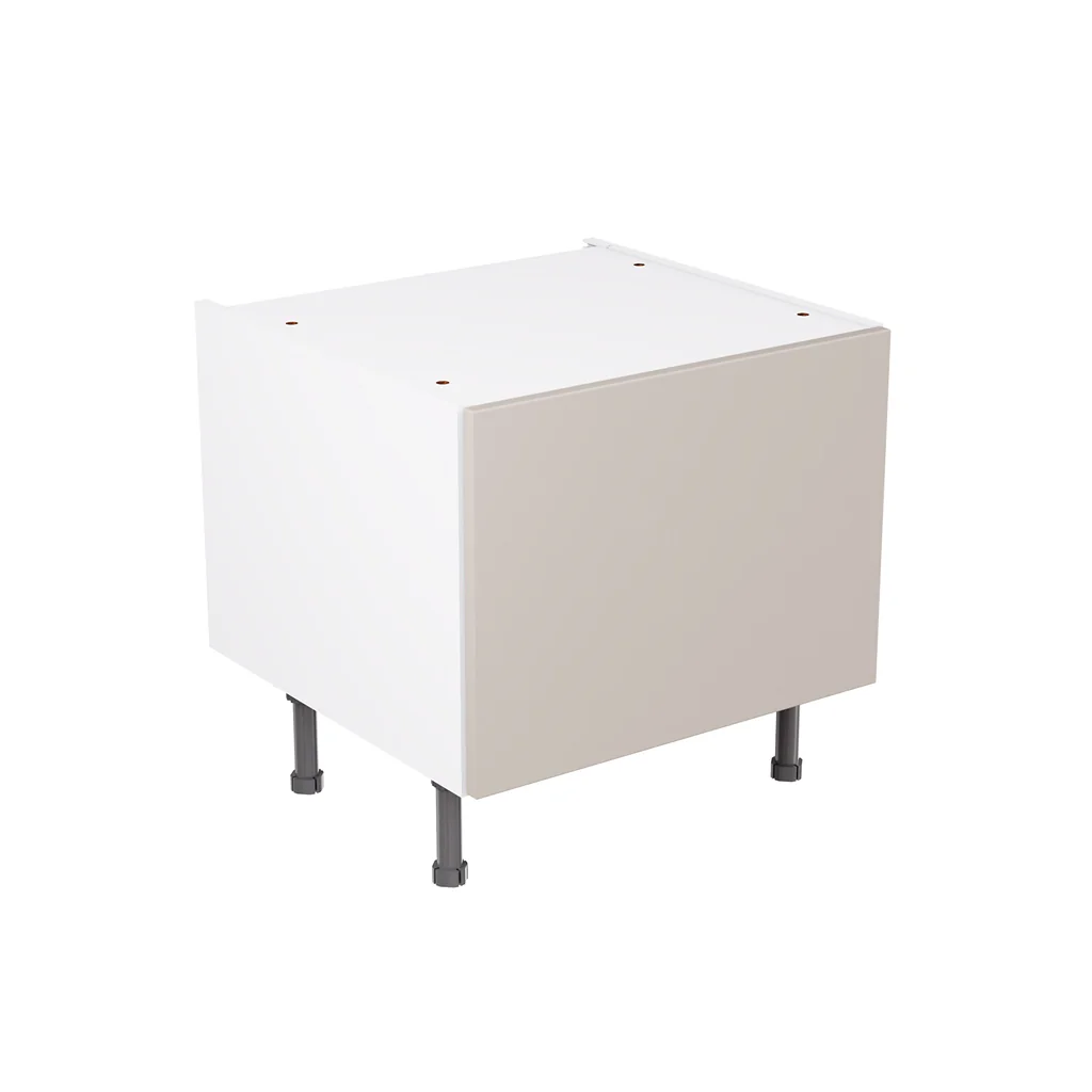 Flatpack 600 Belfast Sink Base Kitchen Cabinet Slab Supermatt Light Grey