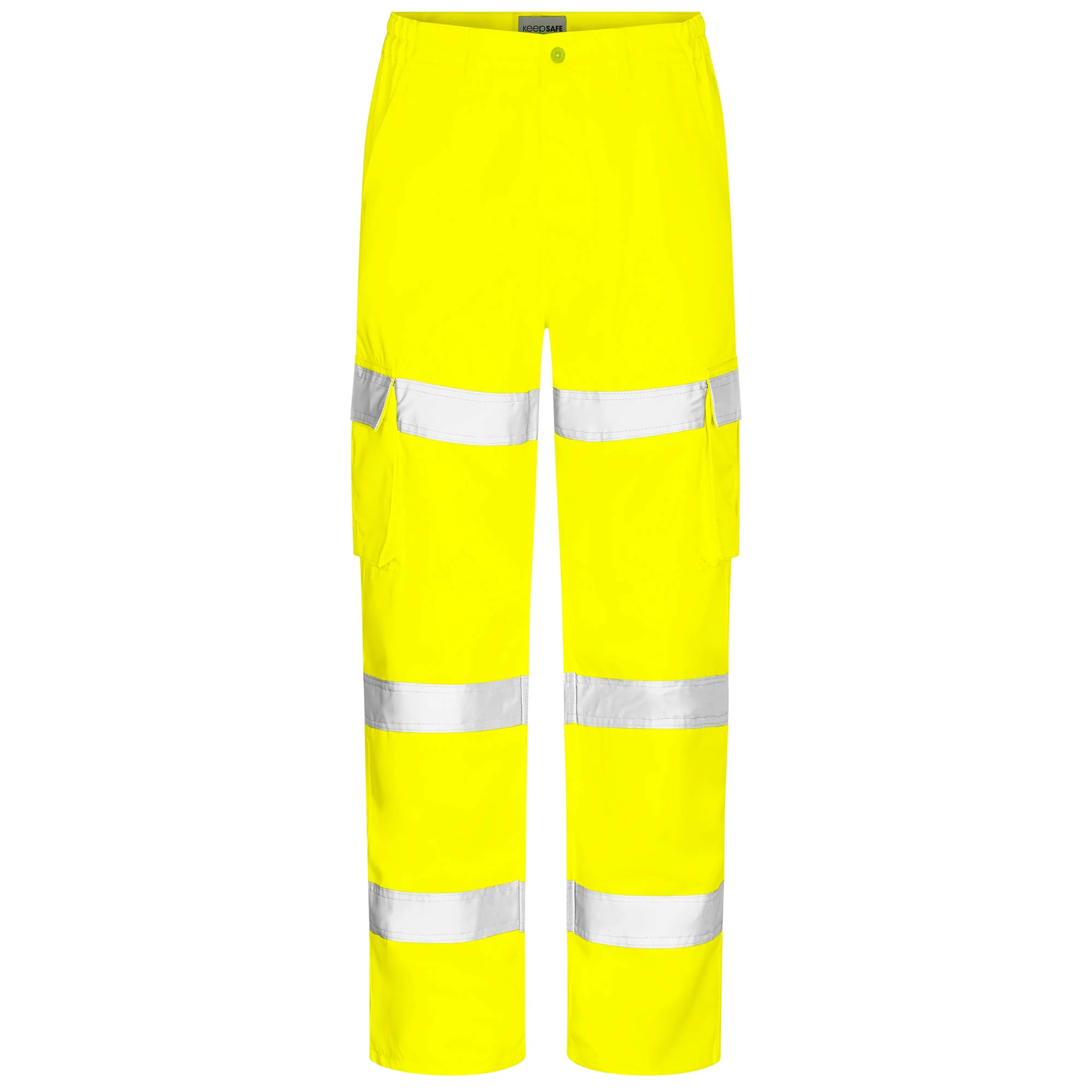 KeepSAFE Hi Vis Yellow Cargo Trousers 38 Reg