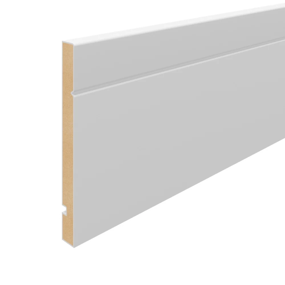 Staircraft MDF Painted V-GROOVE/SLOTTED Skirting 14.5 x 144 x 4.4m