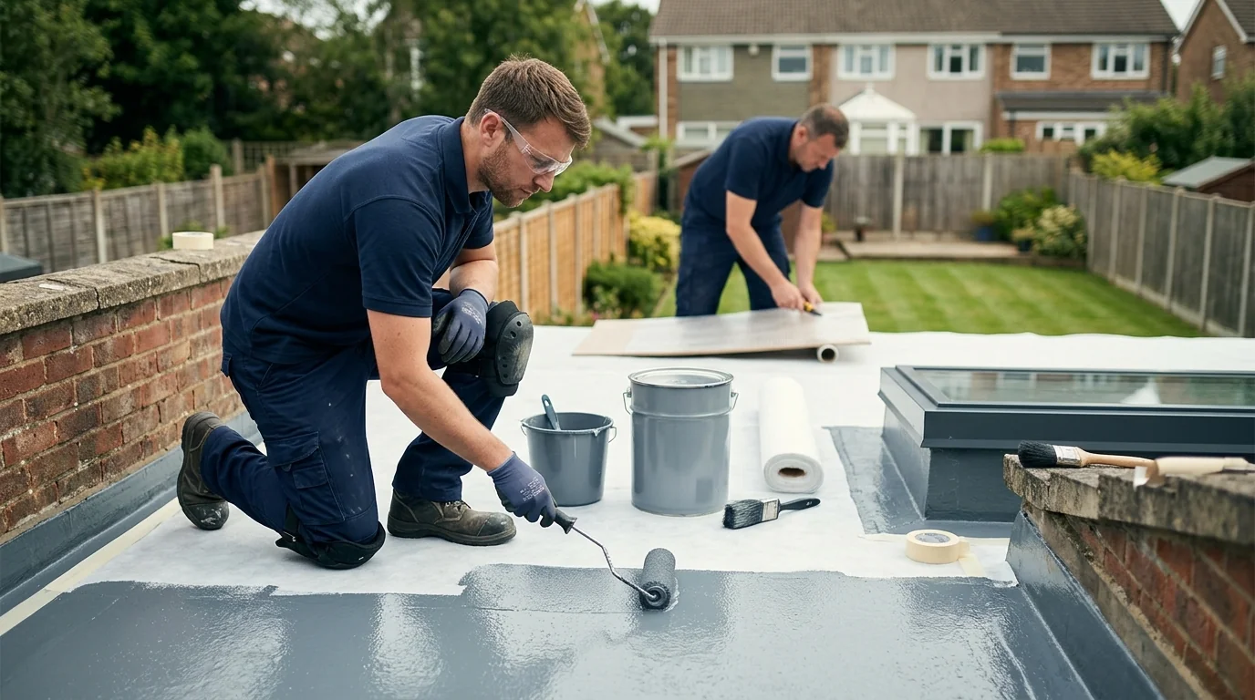Liquid Plastic Roofing Installation